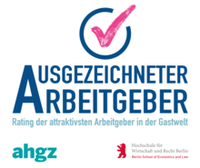 Logo - Ausgezeichneter Arbeitgeber 2025 - Hochschule für Wirtschaft und Rest Berlin
